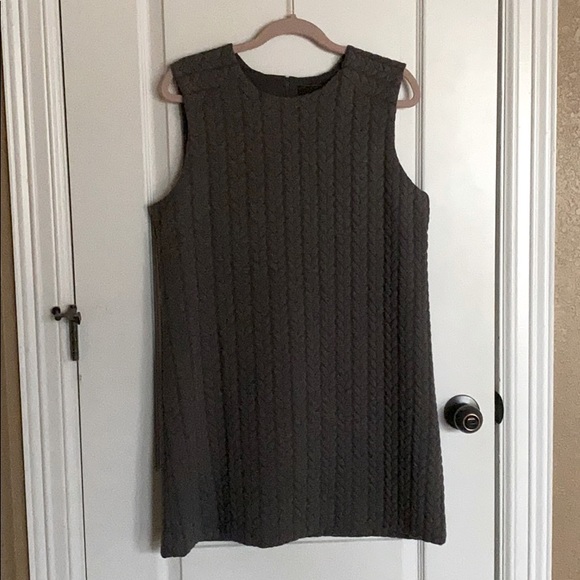 Cynthia Rowley Gray Faux Knitted Sweater Dress - Picture 1 of 6